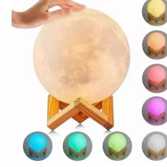 ¡Noches de ensueño! Lámpara Luna 3D: transforma tus espacios con 16 colores