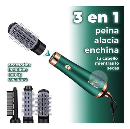 ¡Peinados Profesionales Sin Esfuerzo! Cepillo Secador 3 en 1