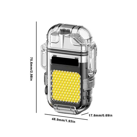 Encendedor eléctrico con linterna LED, Listo para cualquier desafío