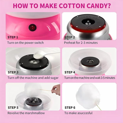 Mini Máquina de Algodón de Azúcar: ¡Dulce Diversión en Casa!
